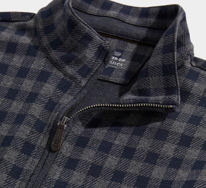 vineyard vines Mens Bluffs Performance Quarter-Zip, Gray Harbor, Medium2
