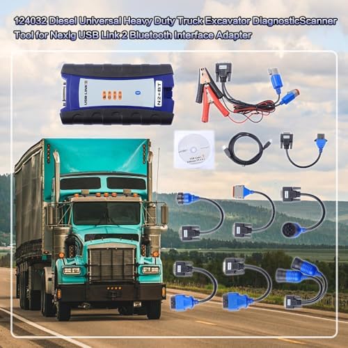 Image of 124032 Universal Heavy Duty Diesel Truck Excavator Diagnostic Scanner forNexiq USB Link 2 for Truck Diagnosis