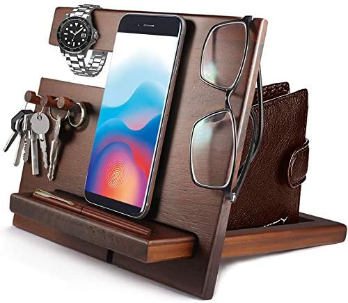 Cadeau Homme Organisateur de Bureau Bois Cadeau Papa Fete des Per...