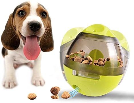 Vivi Bear Dog Ball Eating, Chew Toys, Fun and Interactive Treatment, Feed for Dogs and Cats (Green)