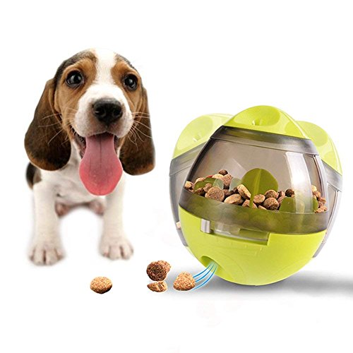 Vivi Bear Bola de alimentador de Perros, Juguetes de mordida masticando Bola de Comida, diversión y Tratamiento Interactivo, alimentación Cachorro de Entrenamiento para Perros y Gatos (Verde)