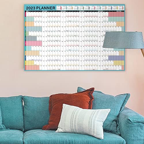 Amazon Brand - Eono Wall Planner 2023, January 2023 to December 2023, 2023 Planner, Wall Calendar 2023, Planner Family Calendar, Morandi's Color, A1 size 850 x 580 mm