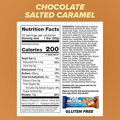 Pure Protein Bars, High Protein, Nutritious Snacks to Support Energy, Low Sugar & Bars, High Protein, Nutritious Snacks to Support Energy, Low Sugar, Gluten Free