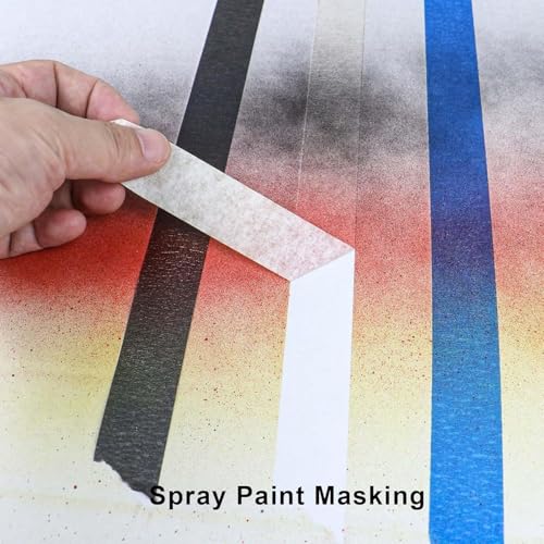Image of 2 Pack White Painters Tape - Masking Tape 1 Inch Wide - Multi-Surface, Smart Adhesion, Indoor & Outdoor - 180FT Total - Paint Tape for DIY, Labeling, Art, Car, General Purpose (#3910)