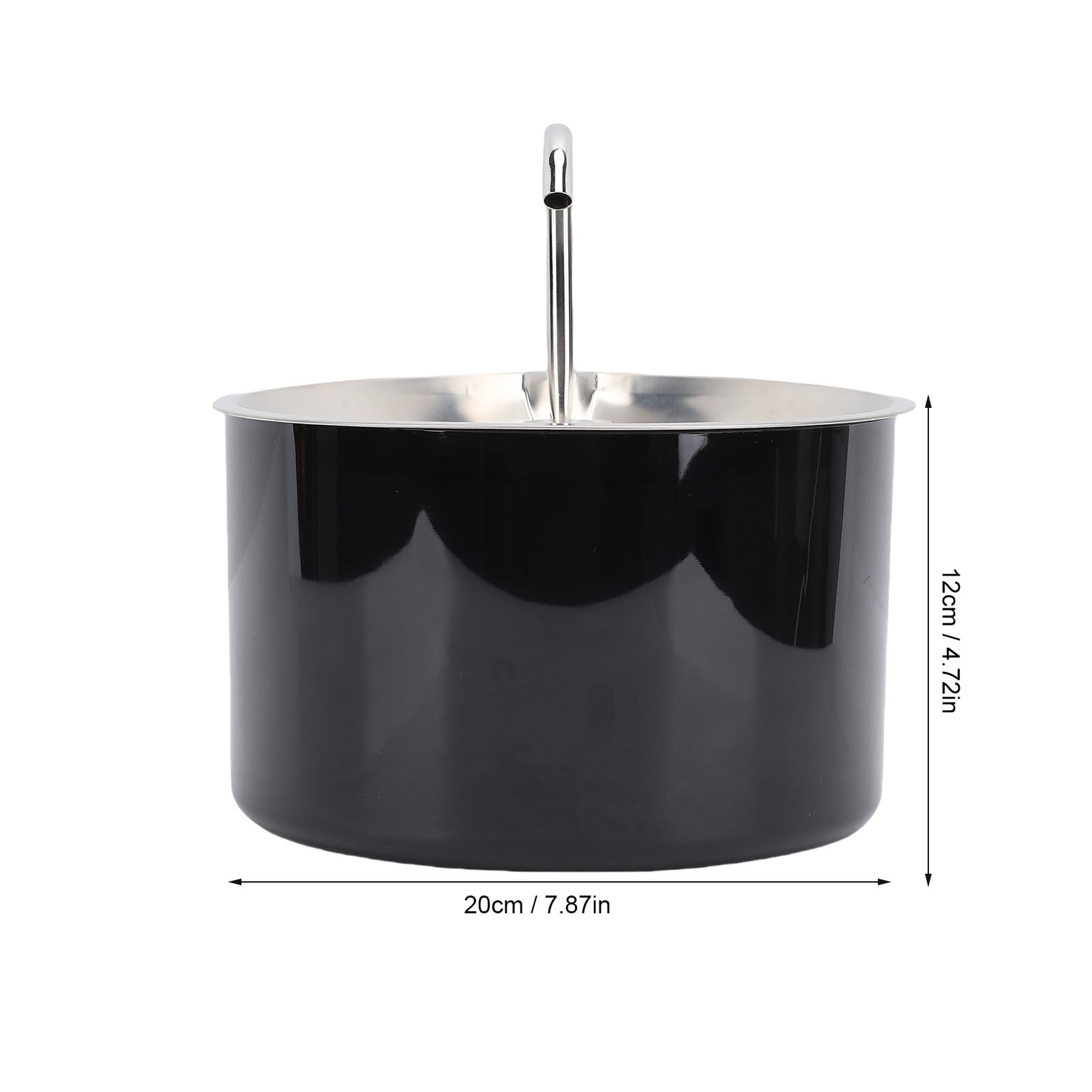 Asixxsix Stainless Steel Cat Water Fountain, 3L Automatic Pet Water Dispenser with Ultra Quiet Pump for Large Dogs, Multi Filtration, Minimal Footprint Bowl (Black) - image 8