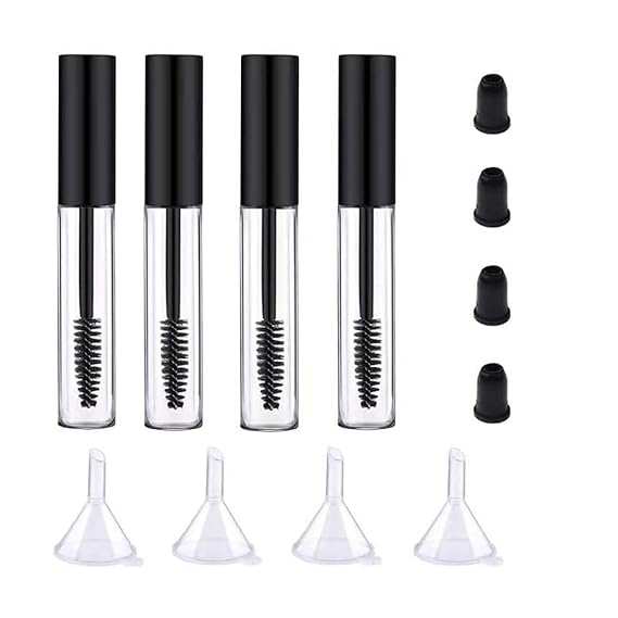 4 Pack Empty Mascara Tube with Eyelash Wand, ForSewian10ml