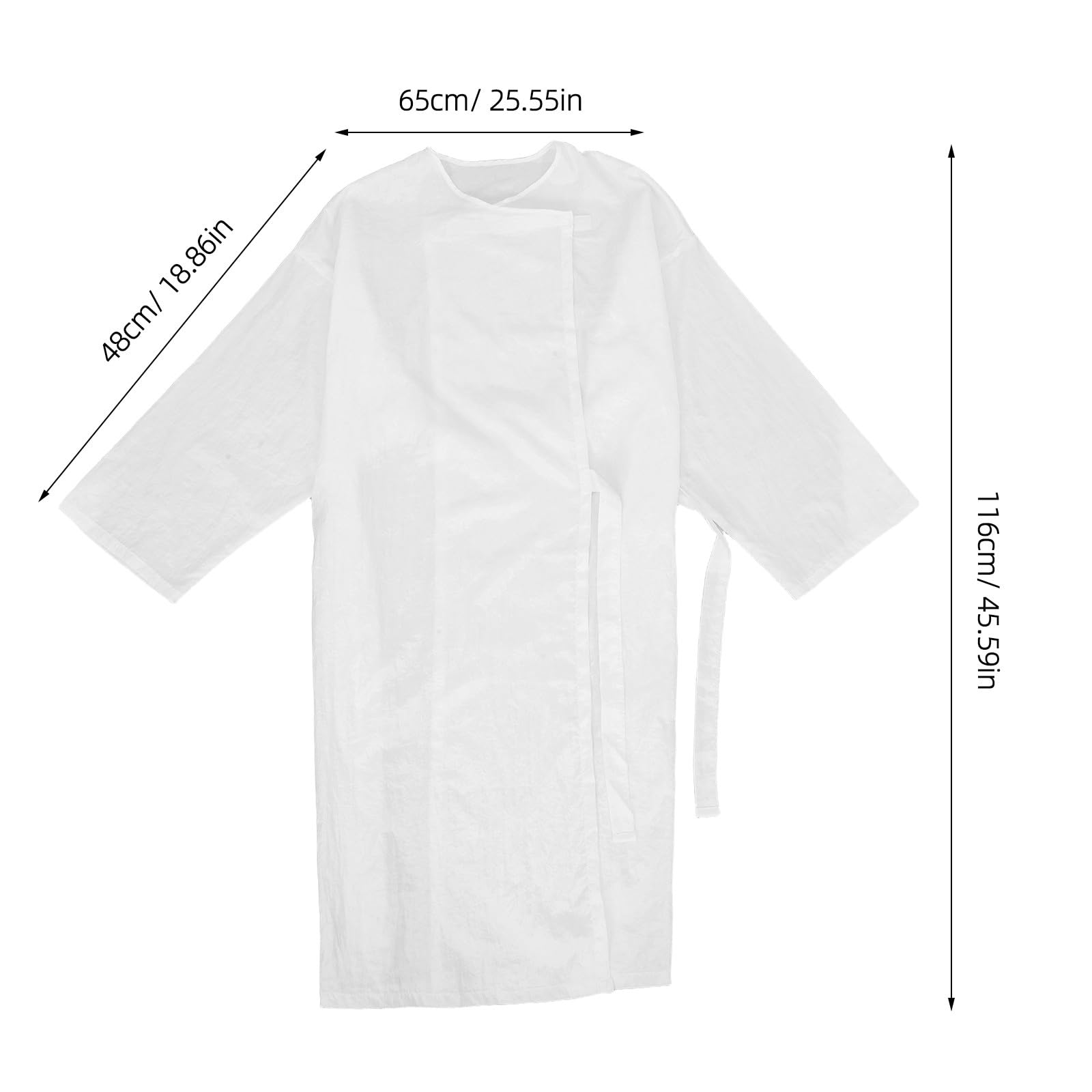 Capas de peluquería para clientes: estilo kimono con lazo ajustable en la cintura - Capa grande de crepé para corte, teñido y maquillaje, spa, barbería y hotel.