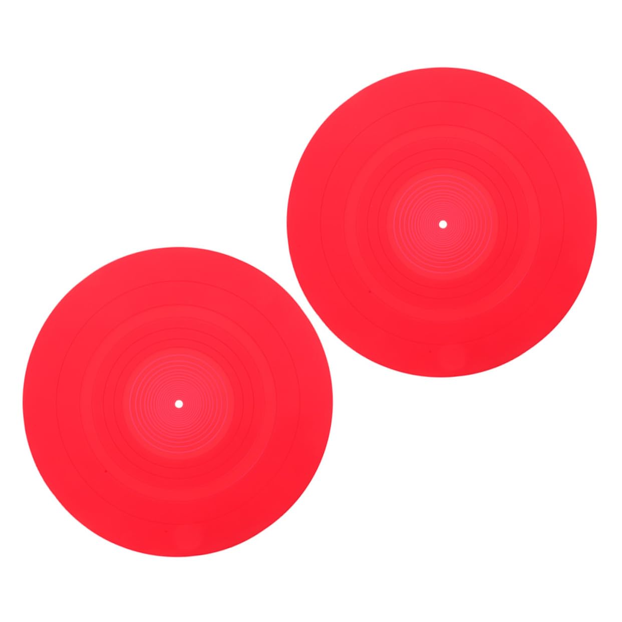 Tappetini per Giradischi Protezione per Dischi in Vinile 2 Pezzi in Silicone Antistatici Resistente e Stabile per Giradischi e Lettori di Dischi