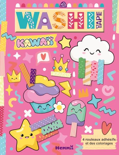 Washi tape - Kawaii - loisirs créatifs - collage - coloriage - masking tape - papeterie - 4 ans