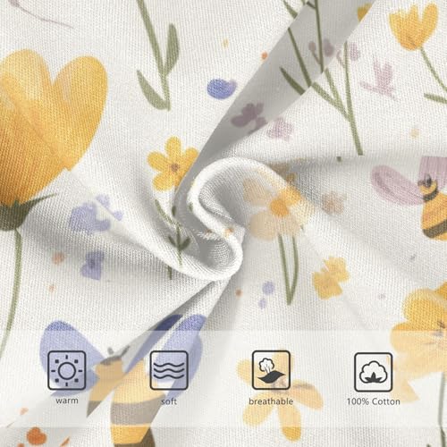 KLL Embroidery Bee Butterfly Flowers Little Boys Cotton Athletic Underwear Cute Children Panties3