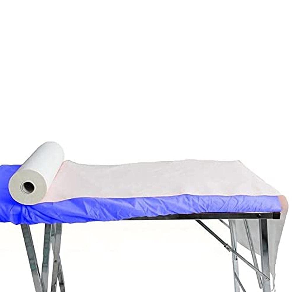 rollo de papel de sábanas desechables precortadas, 80 x 60 cm, para camilla de masaje, esteticista, médico, celulosa 2 capas microcollar