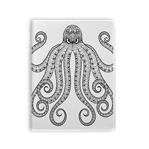 Carnet de notes poulpe noir à couverture souple A5 pour l'écriture quotidienne