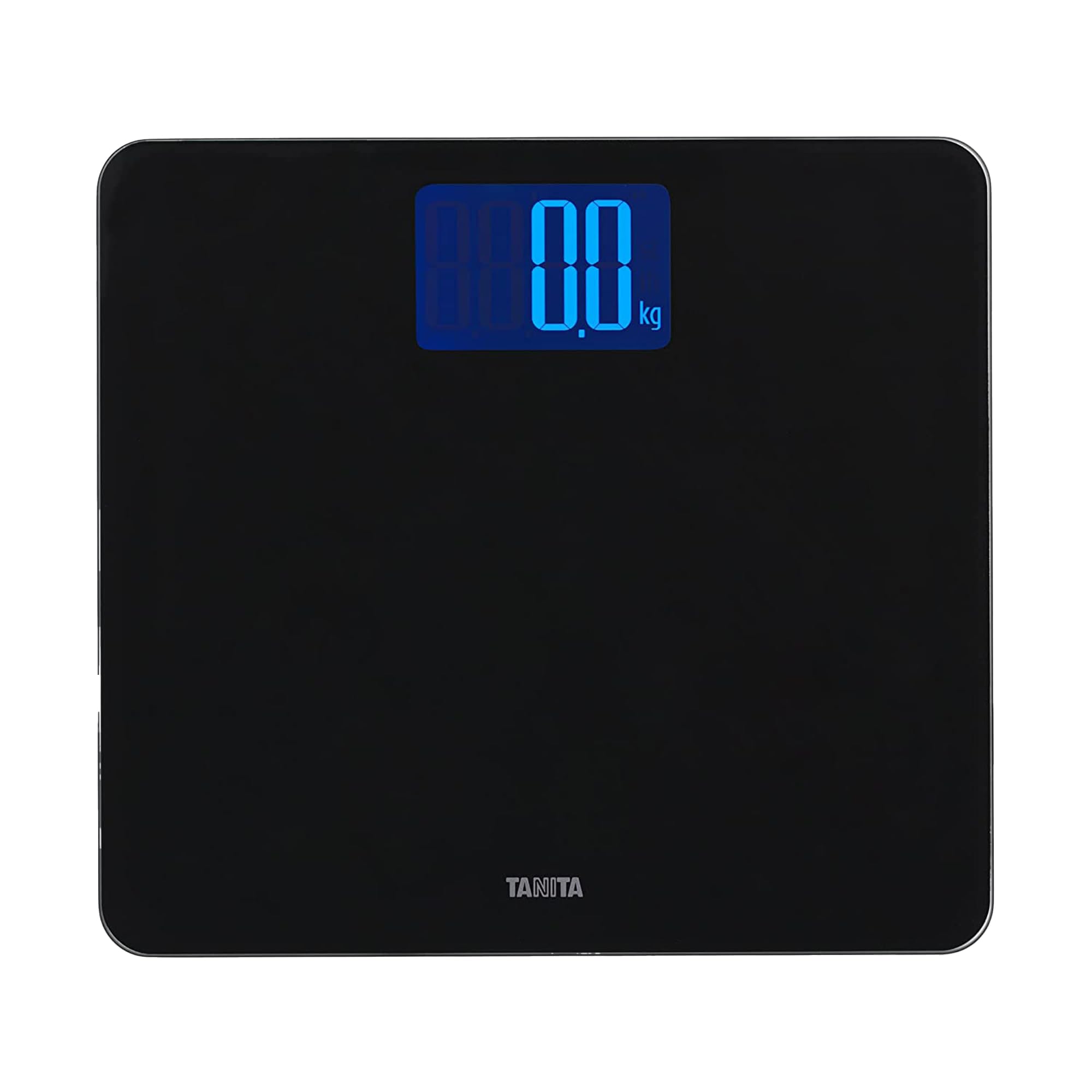 Tanita HD-366 Báscula digital de baño – Báscula de vidrio para peso corporal con pantalla grande retroiluminada, capacidad de 200 kg, báscula corporal moderna, báscula de peso precisa, negra