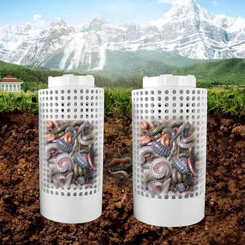 2 contenitori per compostaggio a vermi interrati, compostiera da giardino per esterni, per ridurre i rifiuti alimentari, compostiera sostenibile per aiuole rialzate a casa, sistema di compostaggio