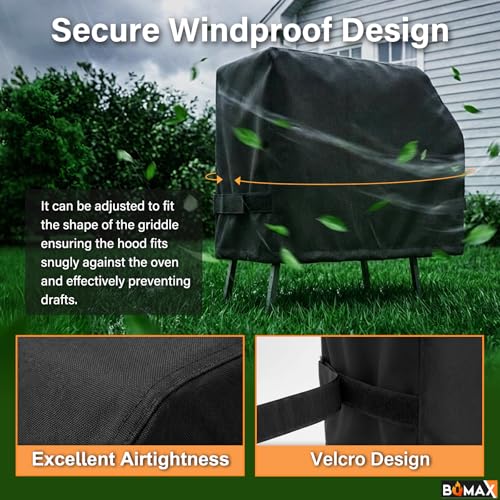 Image of Griddle Cover for Blackstone 17 Inch 22 Inch Griddle with Hood and Stand, Heavy Duty 600D Polyester Grill Cover for Blackstone 22 Inch Griddle Cover 22 inch Blackstone Grill Cover