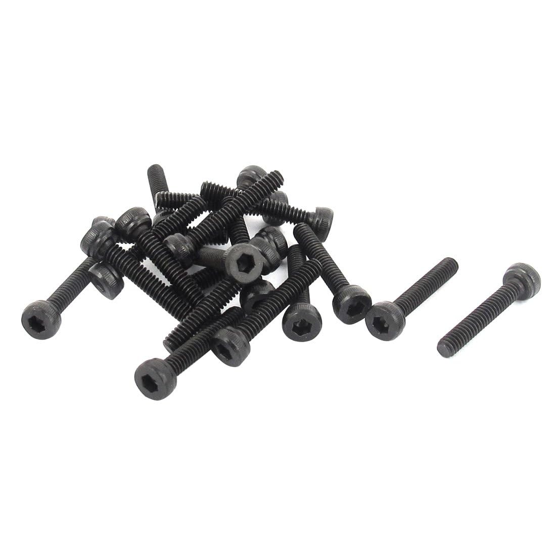 TOP-VIGOR 20Pcs Hexagon Socket Head Cap Screws, M2 x 12mm 12.9 Alloy Steel Replacement Machine Fastener Screws