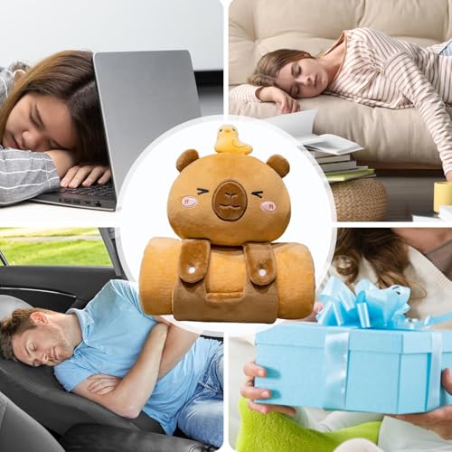 Couverture Capybara douce et nomade pour la sieste en maternelle