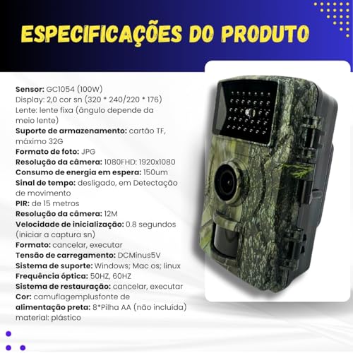 Câmera De Caça Trilha Com Visão Noturna DL-001