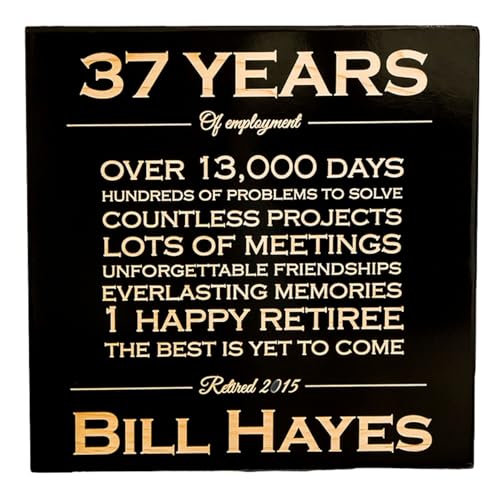 Personalized Retirement Plaque Gift | Wood Engraved Retirement Gift | Retirement Gifts for...