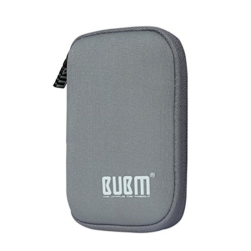 BUBM Soft Mini Tasche Aufwahrungstasche mit 9 Kapazität für USB Drive Shuttle (Grau)