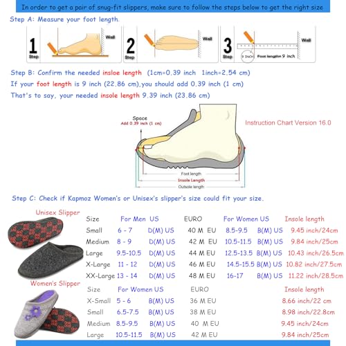 Image of LE KAPMOZ Men's Boiled Wool House Slippers Breathable Winter Warm Slip on Mules Indoor /Outdoor Slipper for Women Two Tone Cap Toe Clog