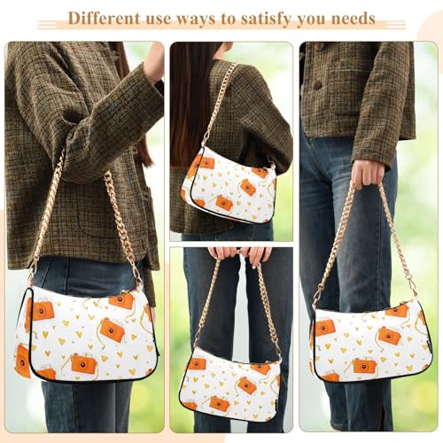 Clutch Shoulder Bags Tote Evening Purse Handbags for Women Camera Hobo Bags with Zipper Closure 5