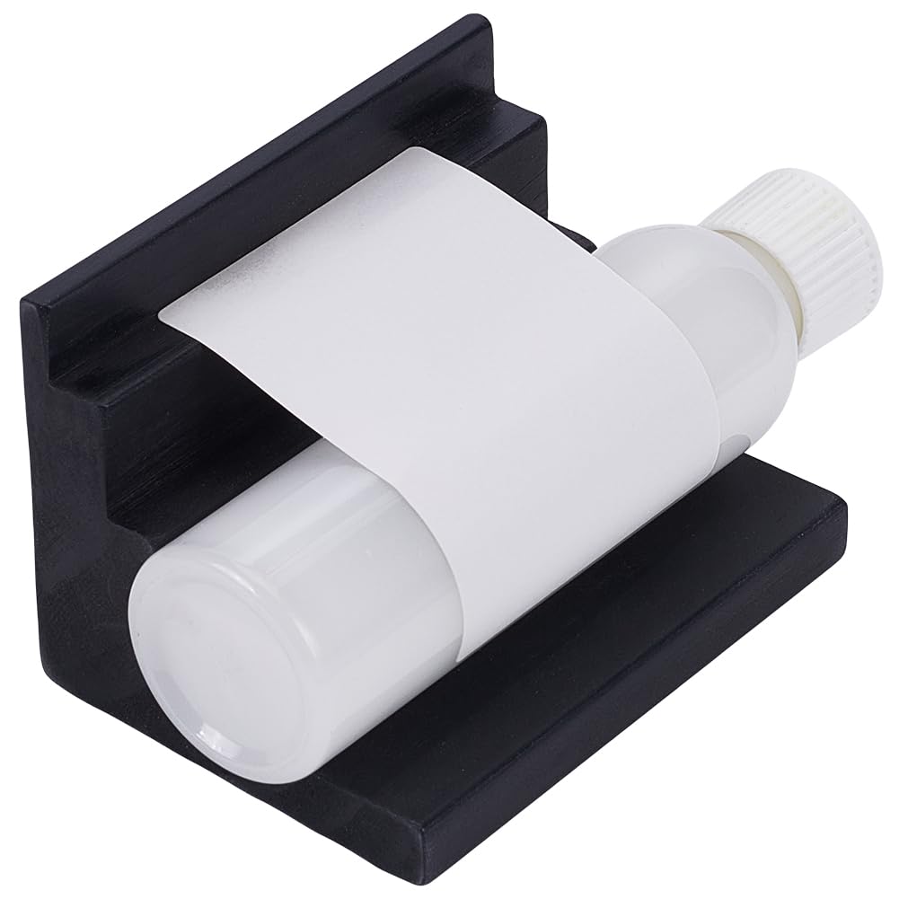 FINGERINSPIRE Etichettatrice per bottiglie 101x70x75mm Bottiglie nere Etichettatrici per bottiglie in legno di pino Etichettatrice per bottiglie in legno Strumenti maghi Etichette Adesivi Strumento