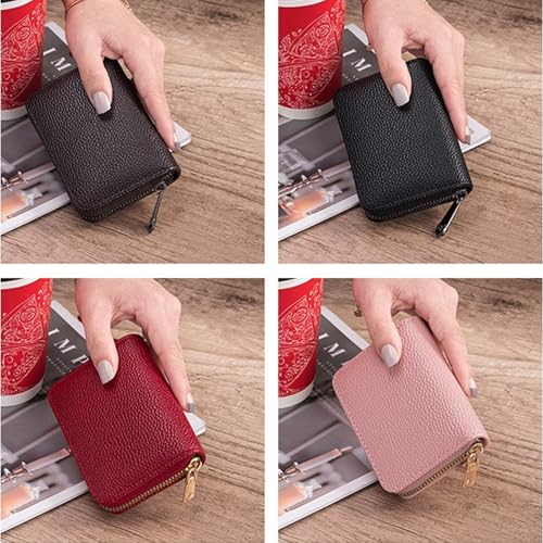 Stylish Credit Card Case, Versatile Wallet with Zipper and 20 Card Slots, Small Wallet for Men and Women - PINK4
