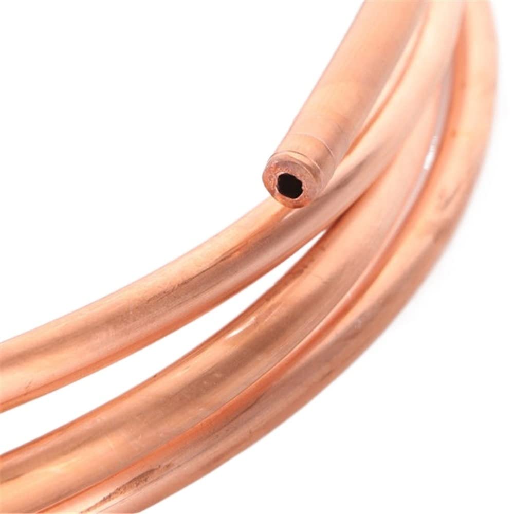 1M/25Meters T2 Soft Copper Tube Coil 2/3/4/6/8/10/12/16/19/22mm Copper Tube Air Conditioning Copper Tube 99.9% Purity (Color : 25Meter, Size : 3mm x 0.5mm)