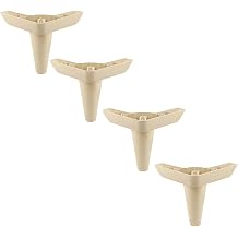 Badem10 4 Pieces Aspen Luxury Furniture Sofa Coffee Table Puff Sofa Leg 14 cm Cream Base Corner Foot