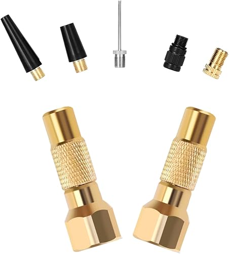 Paquete de 2 boquillas de aire de latón de alta resistencia, portabrocas para inflador de neumáticos, accesorios de compresor, portabrocas
