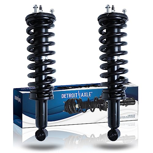 Image of Detroit Axle - 2 Front Struts for 2001-2007 Toyota Sequoia Ready Complete Strut w /Coil Spring Assembly 2002 2003 2004 2005 2006 Replacement Suspension Strut Shock Assemblies
