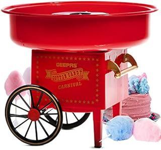 GEEPAS 500W Cotton Candy Maker for Birthdays, Parties and Celebrations  Easy to Use, Fun & Exciting to make Candy Floss Quickly, Simple Design - 2 Years Warranty