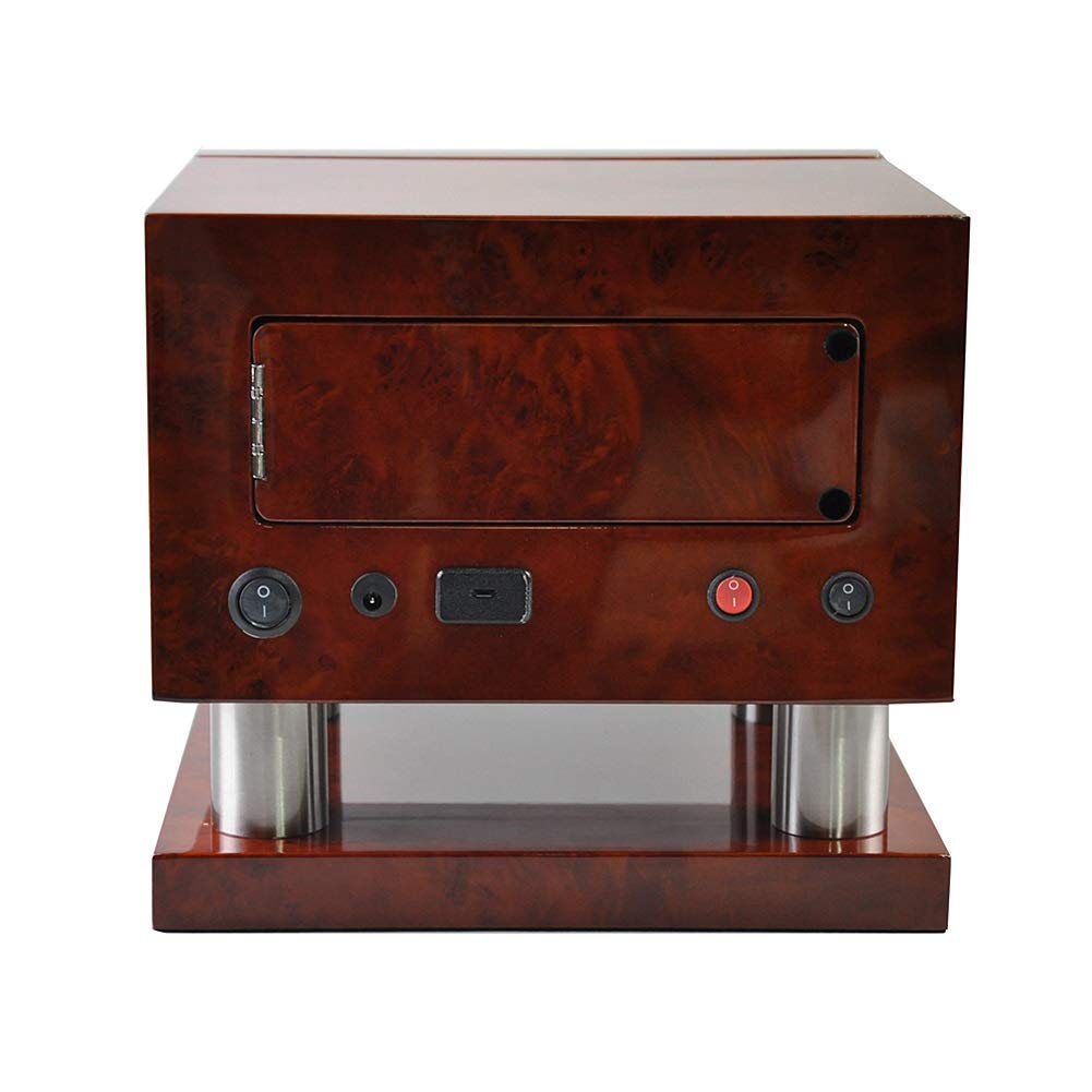 Doppio Orologio in Legno di avvolgitore, con Motore Tranquillo e Display LCD Display Digitale Scatola di avvolgimento Automatico Vernice per Pianoforte, miglior Regalo
