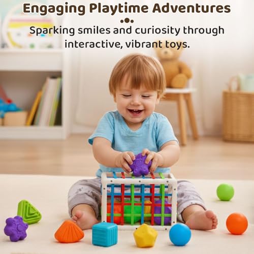 Image of StarAndDaisy Baby Shape Sorting Toy for Kids & Toddlers, Educational Learning Toy for 1-3 Years, Activity Cube for Babies, Fine Motor Skill Development Toys, Infant Sorting Blocks & Shape Matching
