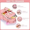 Amythe Schultasche Mädchen Rucksack Schule Mädchen, Atmungsaktiv Schulrucksack für Mädche 1. - 5. Klasse, Lässiger Schulranzen Kinder für Grundschule Mittelschule, Rosa #3