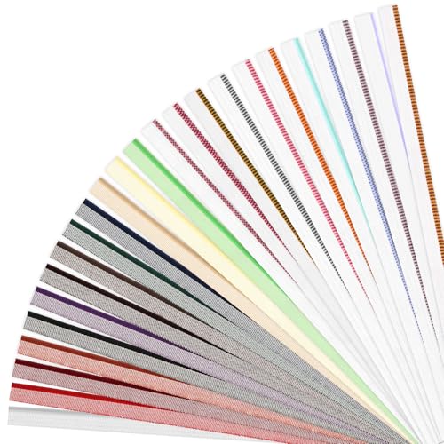 HJZHII 24 Stück Buchbinder Stirnbänder,30 X 1.4cm Buchbinden Buchbinderleinen Buch Binden Buchbinder Set Baumwoll Buch Stirnband Buchbinde für Buchbindeanfänger Buchreparatur Buchdekoration(24)