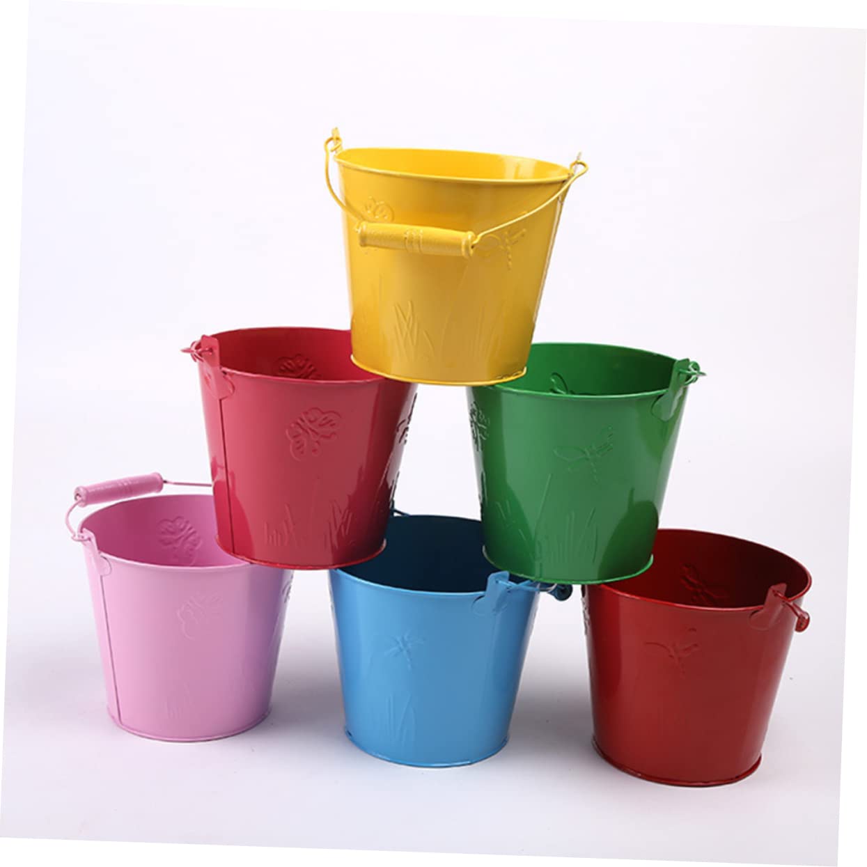 ERINGOGO 6 Pièces Seau De Seau à Sable Jouets De Plage Petit Seau De Plage Mini Seaux De Plage Seaux De Sable De Sable Seaux Seaux Toys De Sable De Plage Jouets De Sable