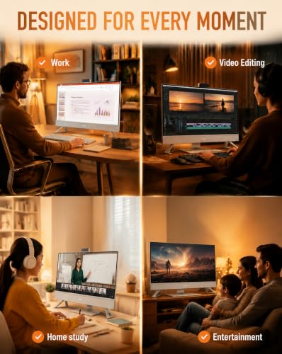 Image of Dell 27 inch All in One Desktop Computer, 64GB RAM, 2TB SSD, for Home Office | 27 inch FHD IPS Display | Intel 10-Core 7 150U | 1080P Camera | Wi-Fi 6E | Wired keyboard mouse | Windows 11 Pro