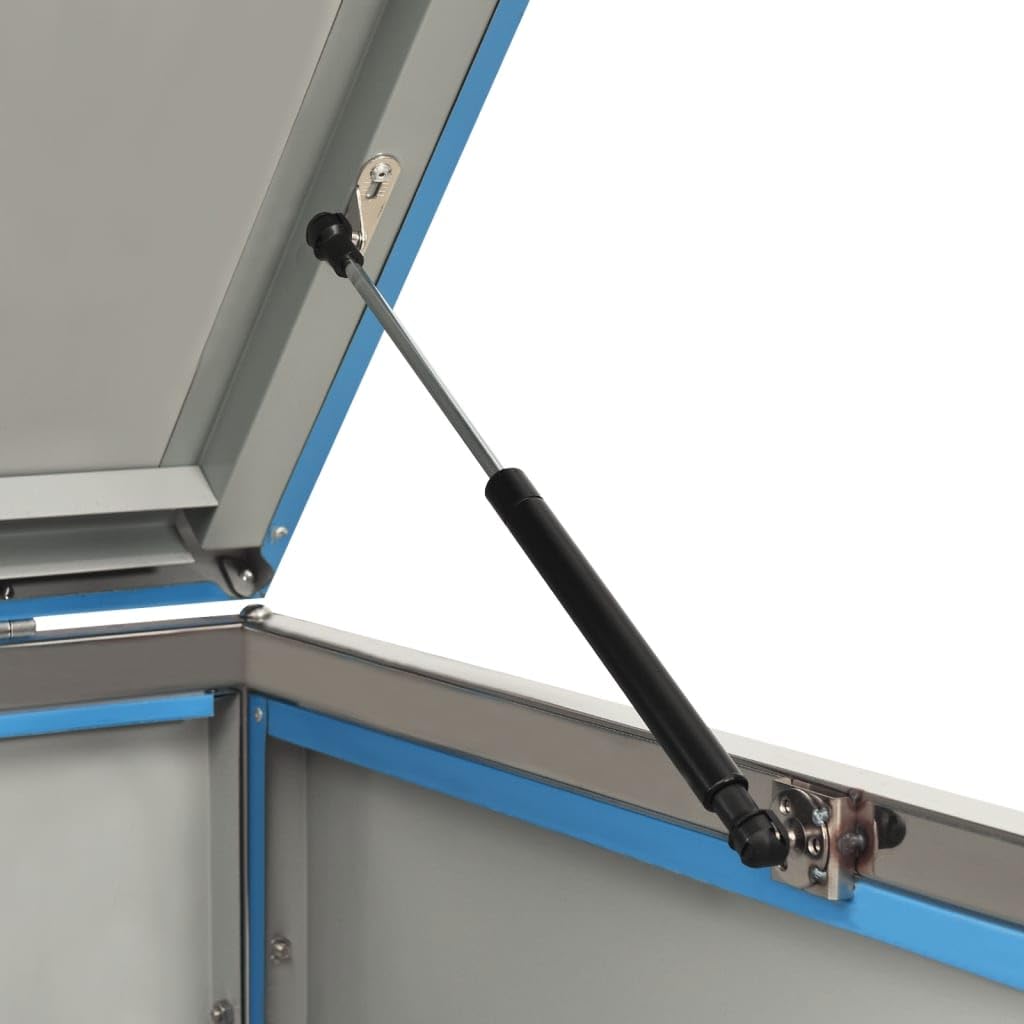 HUAKEHOM Mülltonnenbox für 2 Tonnen Mülltonnenbox 2er Abschließbar Rostfrei Müllbox Mülltonnenverkleidung Mülltonne Müllcontainer Gartenbox 138x77,5x112,5 cm Edelstahl