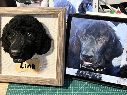 Custom Pet Plush Frame | Personalized Wool Pet Portrait | Wool Dog/Cat Memorial Frame | Pet Lover Gift | Pet Loss Gift #TOP4