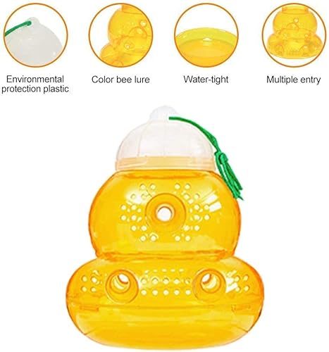 Miniatura 3 de Paquete de 3 trampas para avispas, chaquetas amarillas, avispones, sin costuras en la parte inferior, elimina fugas