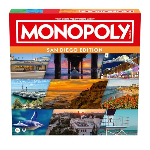 Monopoly San Diego, CA Edición, juego de mesa familiar 2-6 jugadores miniatura 2