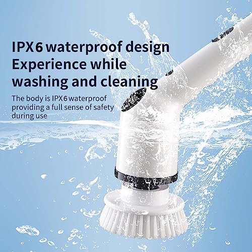 Image of MGLSDeet Electric Spin Scrubber Rechargeable Cleaning Brush with 9 Replaceable Brush Heads, Cordless and Portable Power Scrubber, Electric Bathroom Scrubber for Cleaning Tile, Sink, Window, Floor, Car