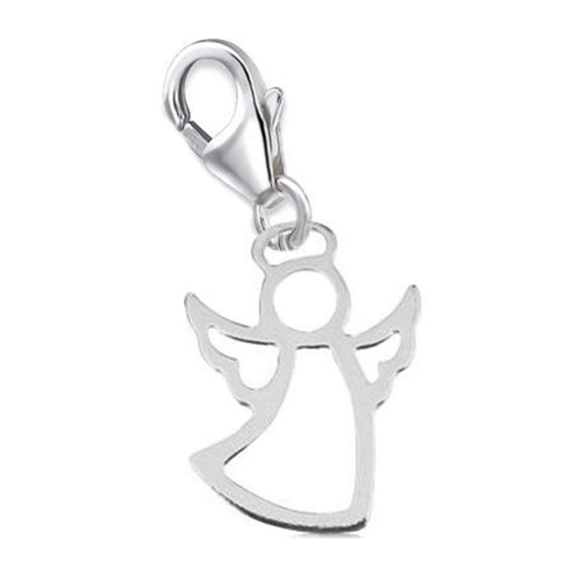 Goldene Hufeisen Pendentif mousqueton en argent véritable 925 pour bracelet à breloques, 25 x 12 x 1 mm, Argent sterling, Pas de pierre précieuse