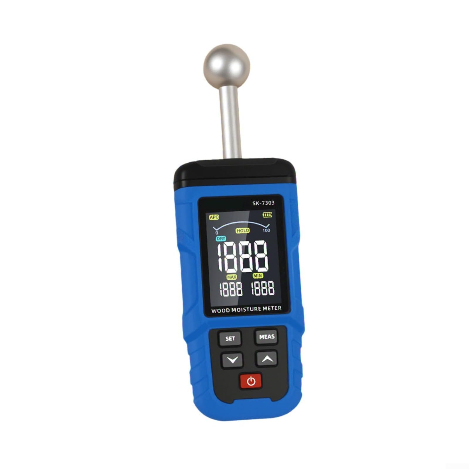 Medidor de humedad, madera no destructiva y probador de humedad de pared con alto para la inspección de edificios, herramienta de inducción digital portátil para contratistas