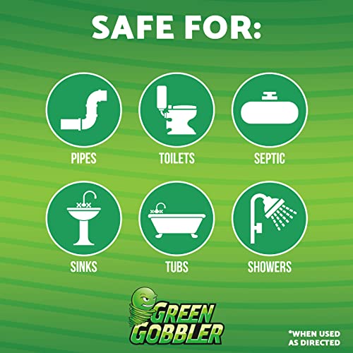 Green Gobbler Bio-Flow Drain Strips - Highly Effective Sink Cleaner, Unblocker & Deodoriser - 12 Set