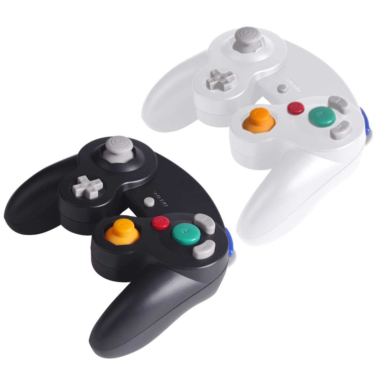 Manette Classique pour Gamecube,TechKen Contrôleur NGC Filaire GC Manette Contrôleur de Jeu Super Smash Bros Controller NGC Gamepad Joypad pour Gamecube Wii U Switch PC (Noir&Blanc)