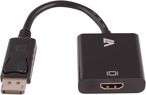 V7 CBLDPHD-1N Adaptador de vídeo DisplayPort HDMI 19 Pin HDMI Tipo A (F) a 20 Pin DisplayPort (M), Negro