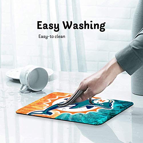 Mialtry N025 Gaming Mouse Pad Unique Design For Sport Fans,Non-Slip Rubber Base Mousepad For Laptop Computer Office,Light Green Orange Mouse Mat thumb #2